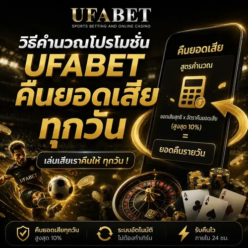 วิธีคำนวณโปรโมชั่น UFABET คืนยอดเสียทุกวัน พร้อมตัวอย่าง